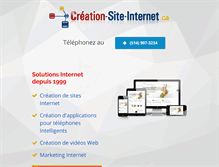 Tablet Screenshot of creation-site-internet.ca